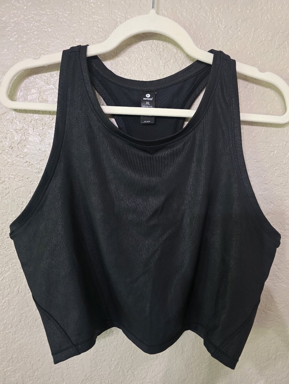 Black Racerback Crop Tank Top - Performance Style